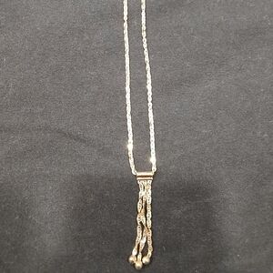 Michael Anthony 10k Gold Layered Chain Tassel Necklace